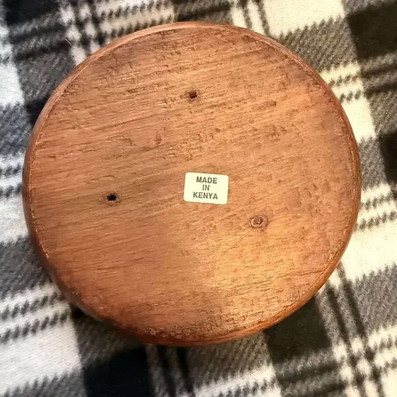 VTG Solitaire Board Game Set Semi-Precious Gemstone Stone Marbles Kenya Wood - Picture 6 of 8